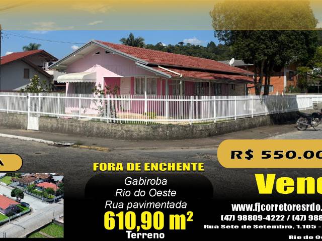 #110 - Casa para Venda em Rio do Oeste - SC